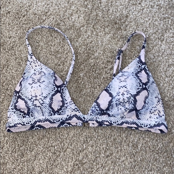 snake print bikini top